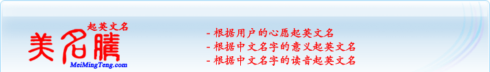 根據(jù)用戶的心愿起英文名；根據(jù)中文名字的意義起英文名；根據(jù)中文名字的讀音起英文名